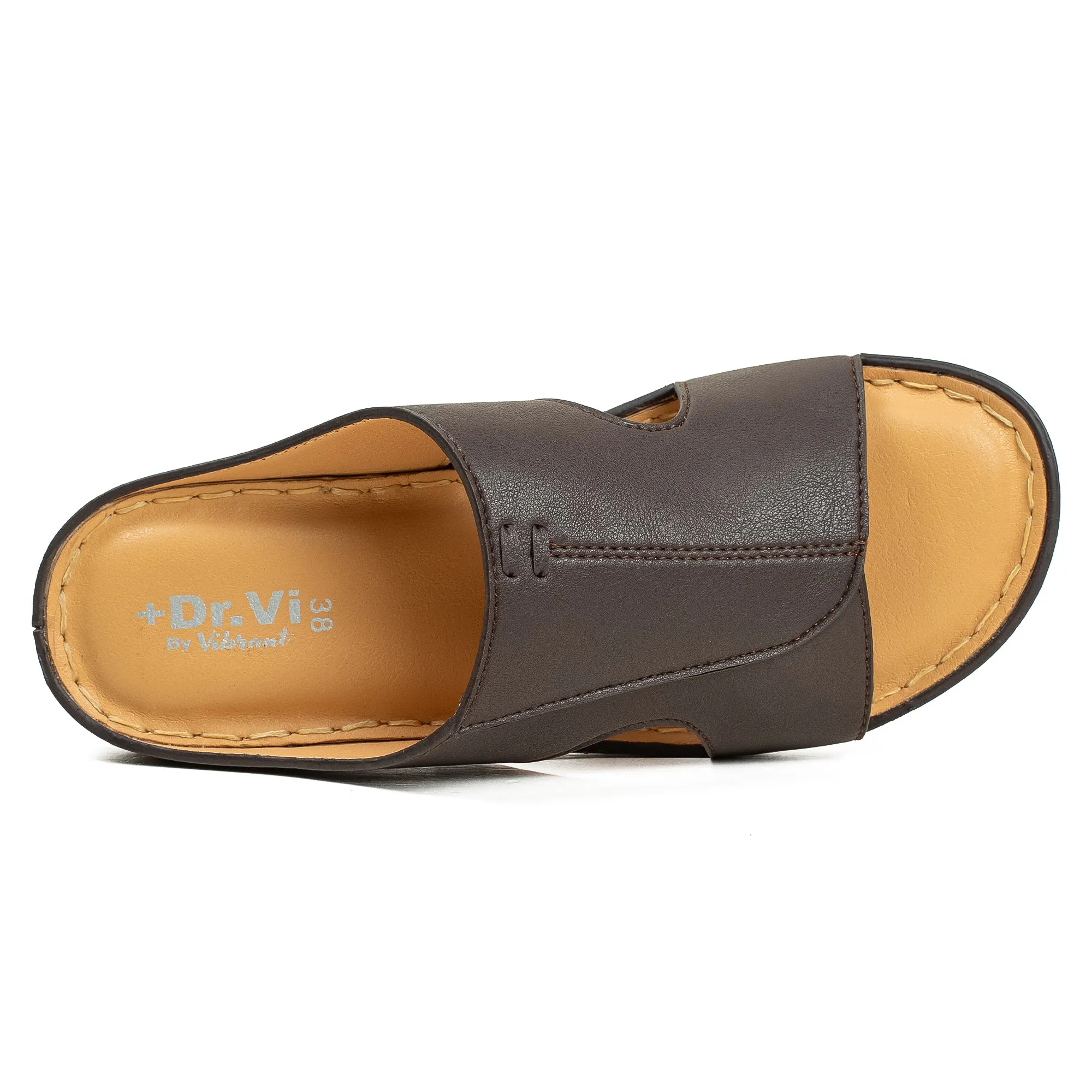 Vibrant Ladies Chocolate Wedge Heel Sandal