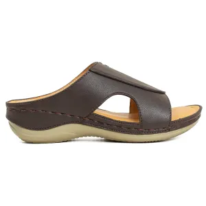 Vibrant Ladies Chocolate Wedge Heel Sandal