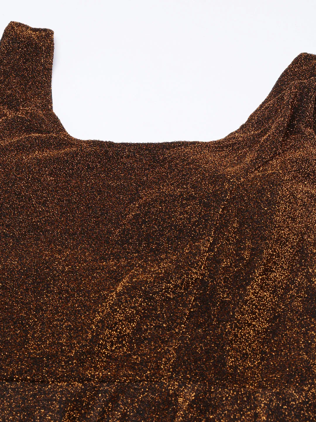 Women Copper Sleeveless Fit & Flare Dress
