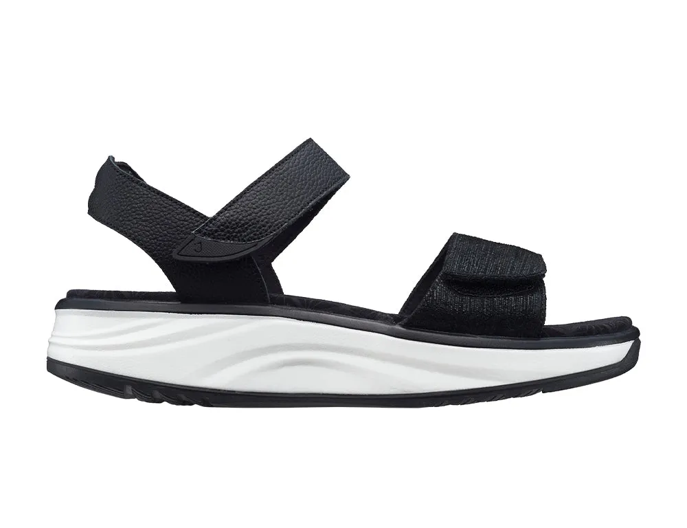 Womens Active Adjustable Flores Black Sandals