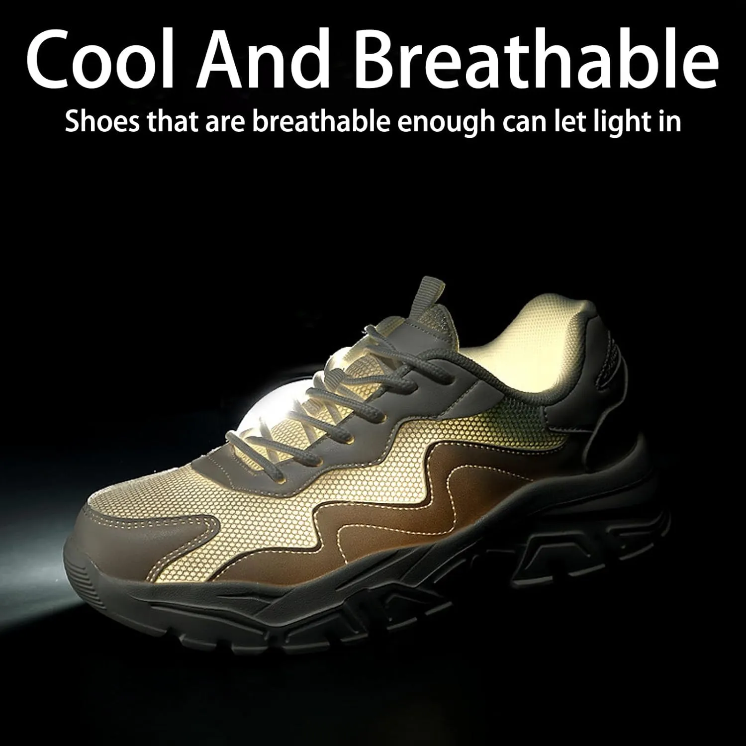 Women's Mesh Lightweight Increasing Running Sneakers Fashion Comfortable Breathable Lace up Soft Sole Non-Slip Walking Casual Sports Shoes Workout Gym Trekking Tennis Sneakers