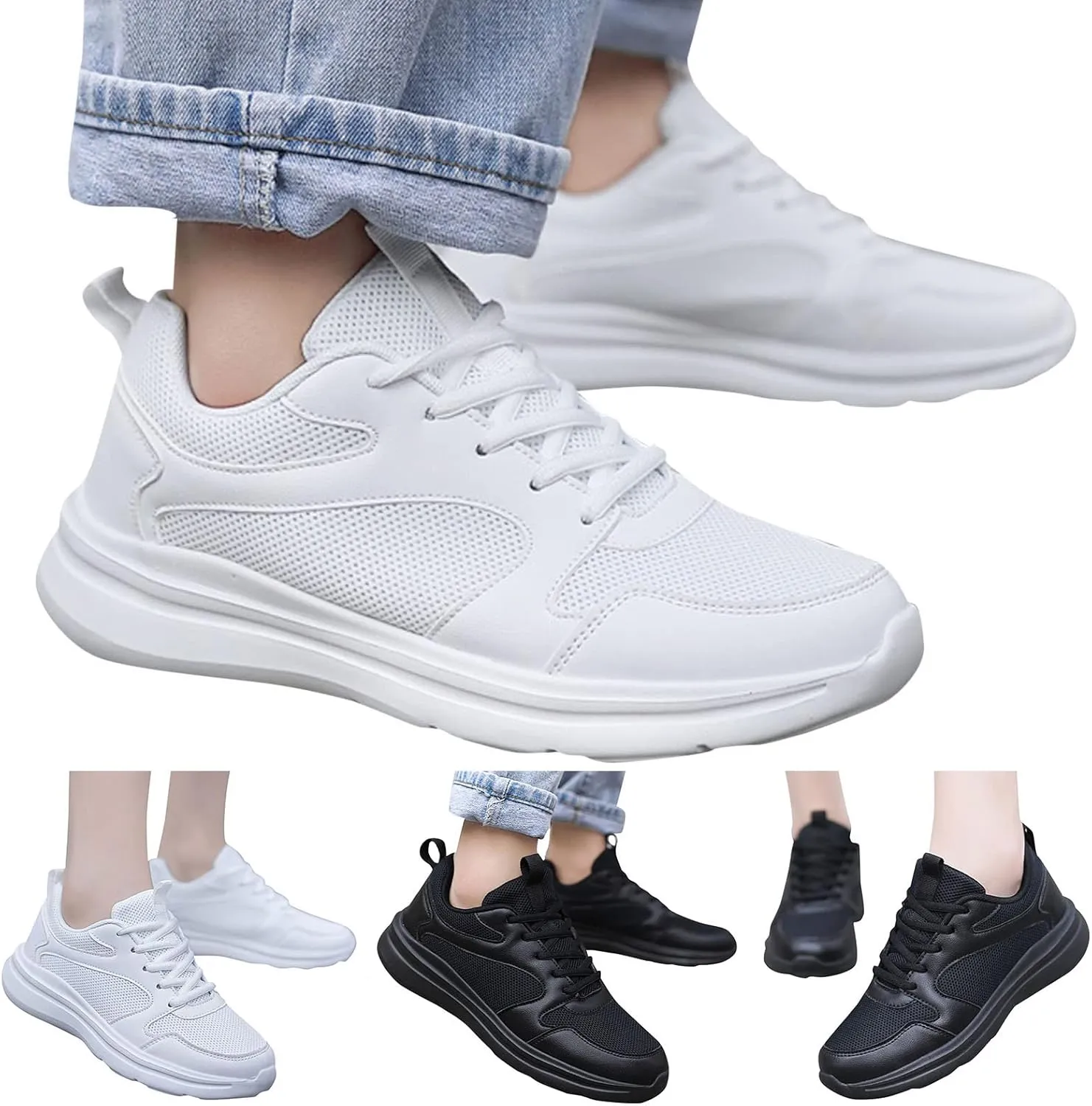 Womens Work Shoes Women Walking Sneakers Casual Breathable Non Slip Tennis Workout Sneakers Running Shoes Working Shoes