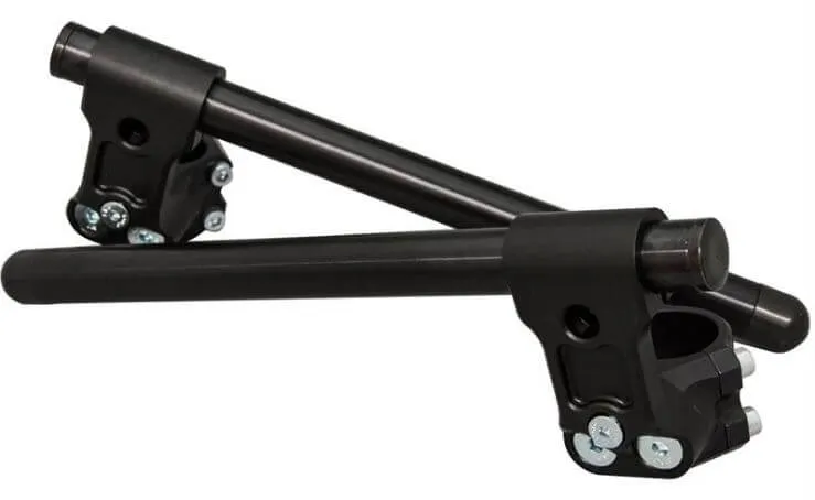 WoodCraft Clip-Ons Assembly Black Bars for '08-'12 Kawasaki Ninja 250, '13-'17 Ninja 300
