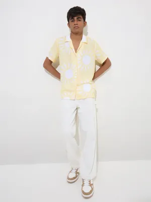 Y&F Kids Off-White Straight - Fit High - Rise Jeans